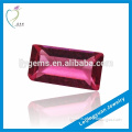 Wholesale Princess Cut Rose Red Glass Design Stone